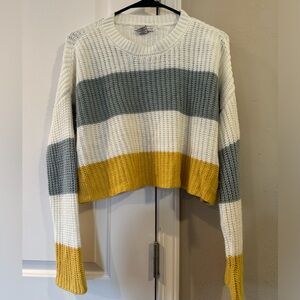 Stripped cropped sweater